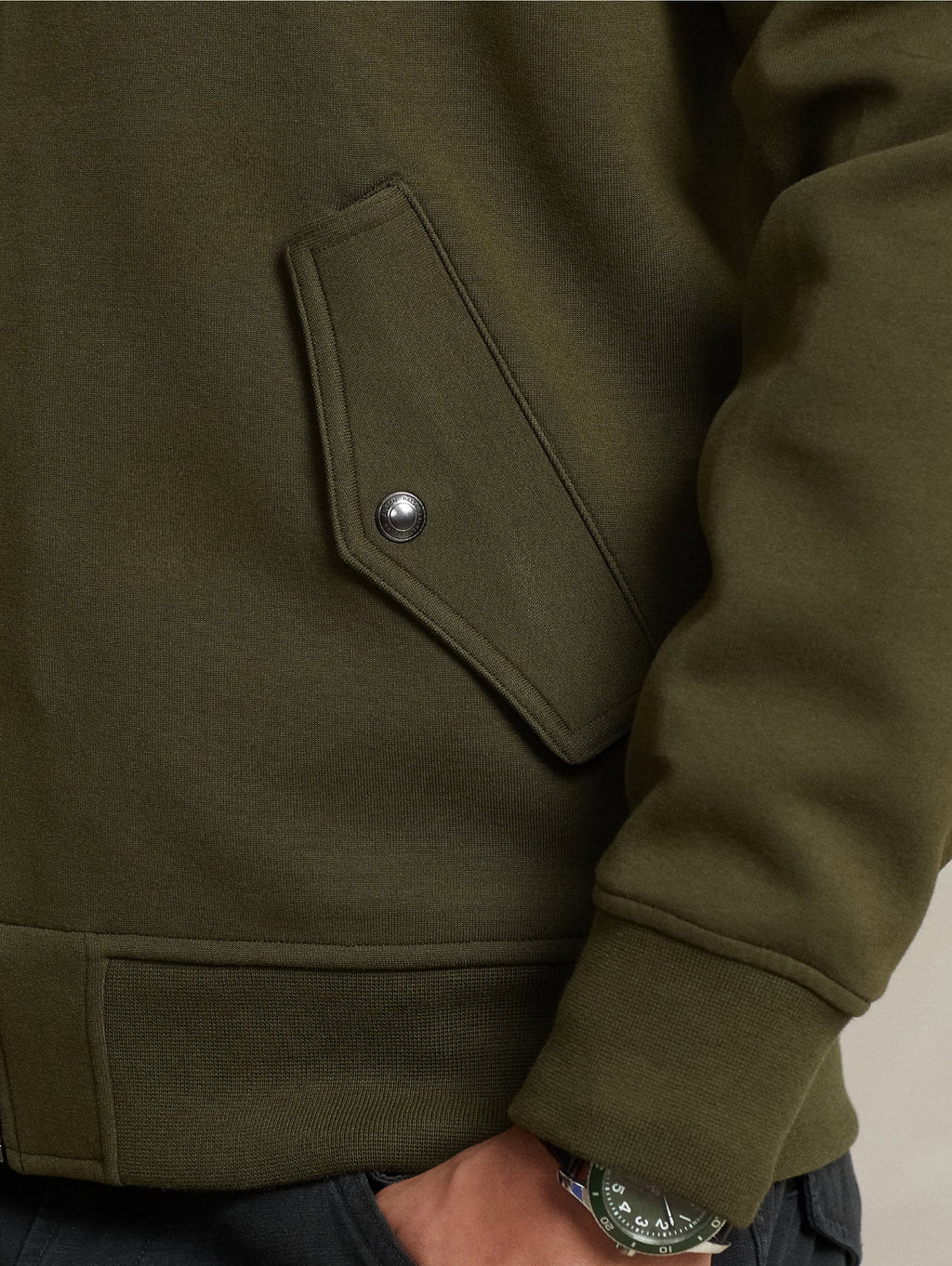 2026 New Arrival Bomber in Maglia Doppia Verde