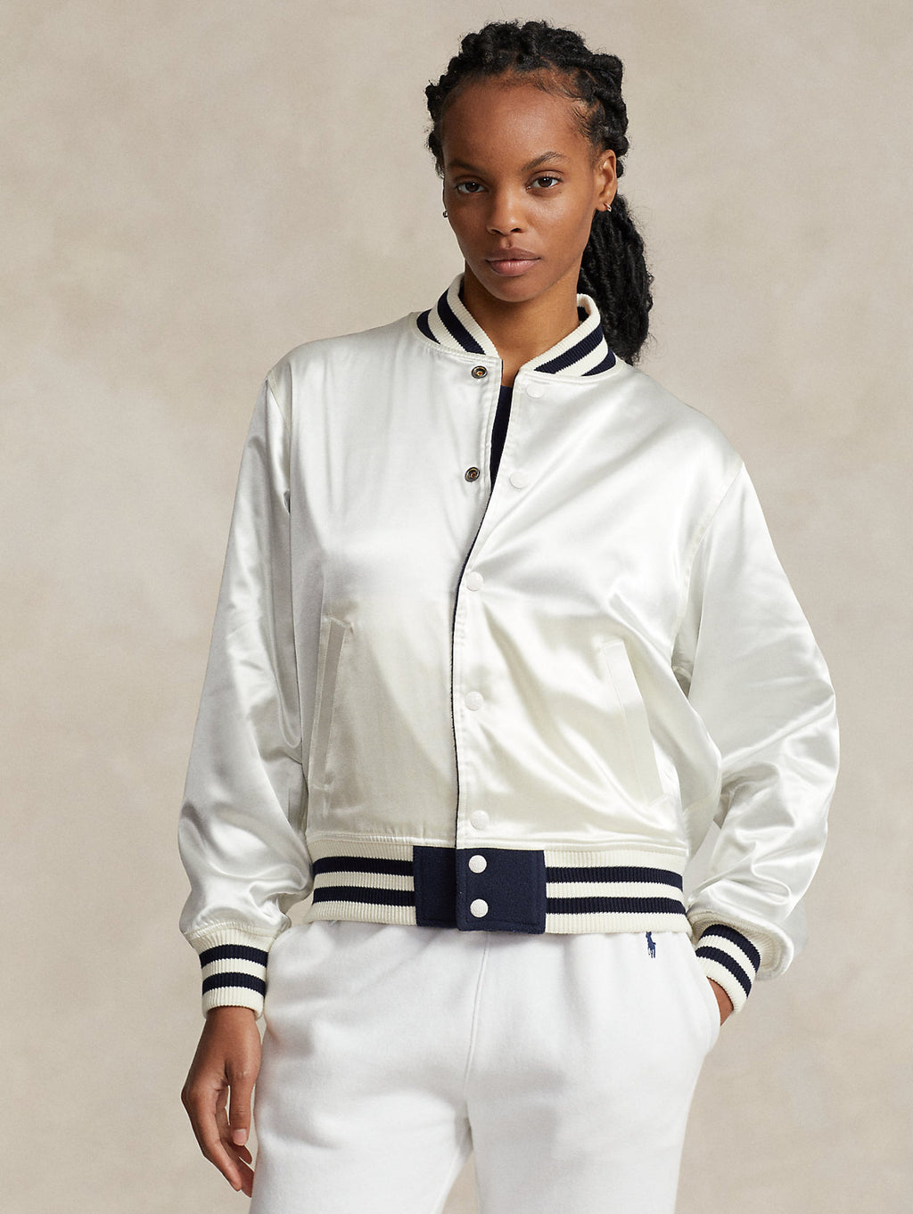 2026 New Arrival Bomber Reversibile Stile College Blu/Bianco