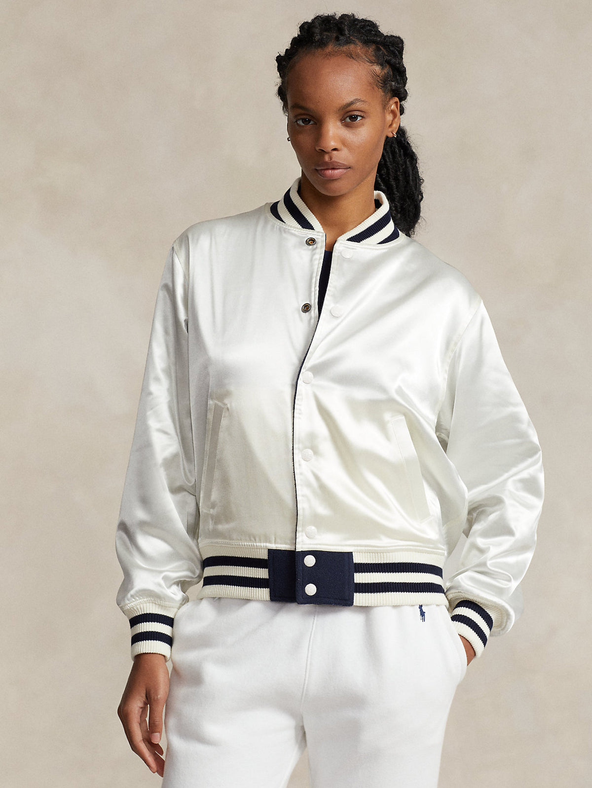 2026 New Arrival Bomber Reversibile Stile College Blu/Bianco