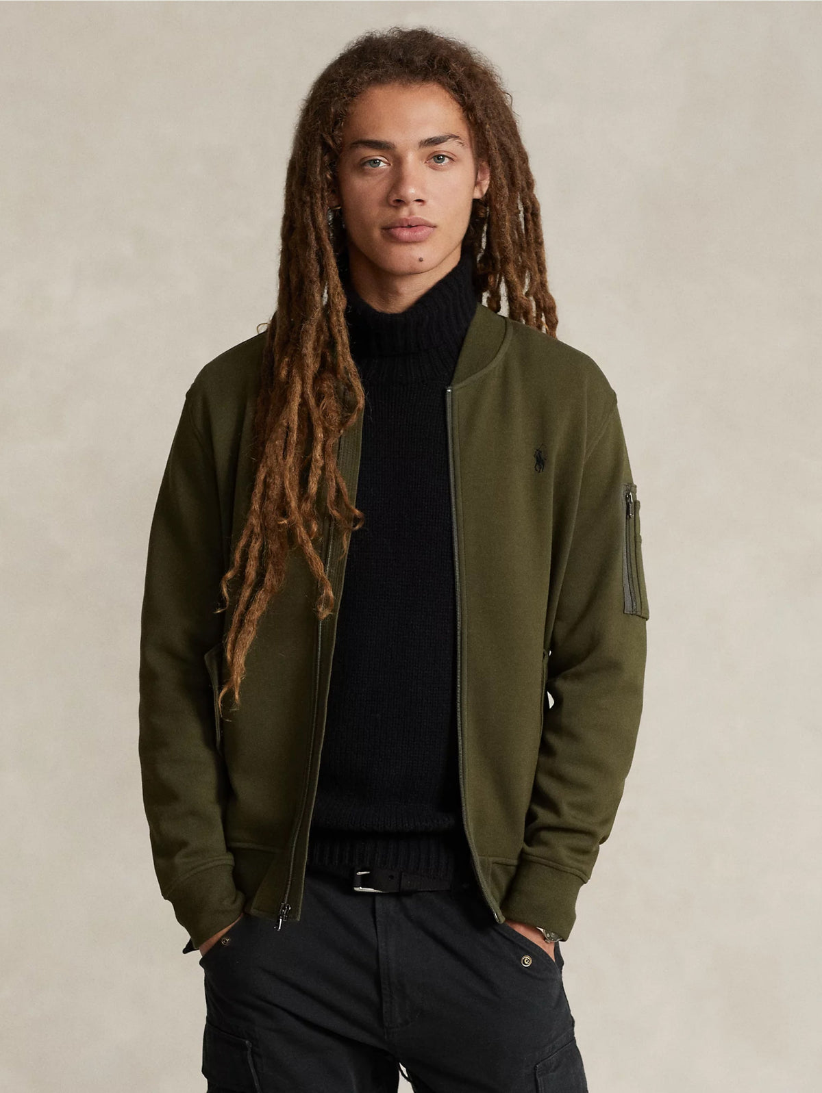 2026 New Arrival Bomber in Maglia Doppia Verde