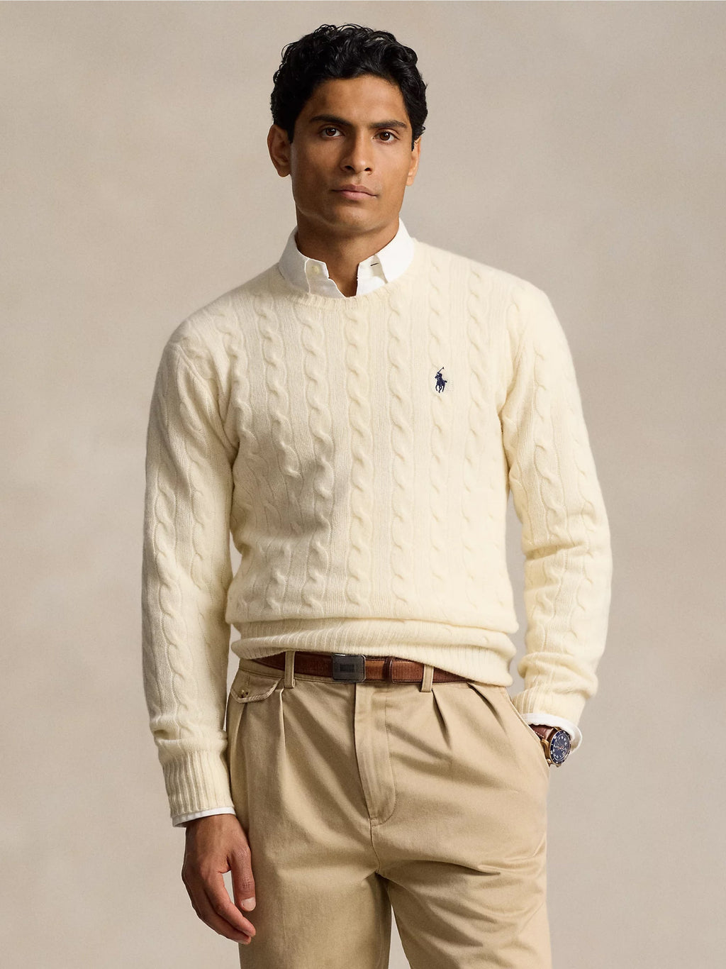 2026 New Arrival Maglia in Lana e Cashmere a Trecce Crema