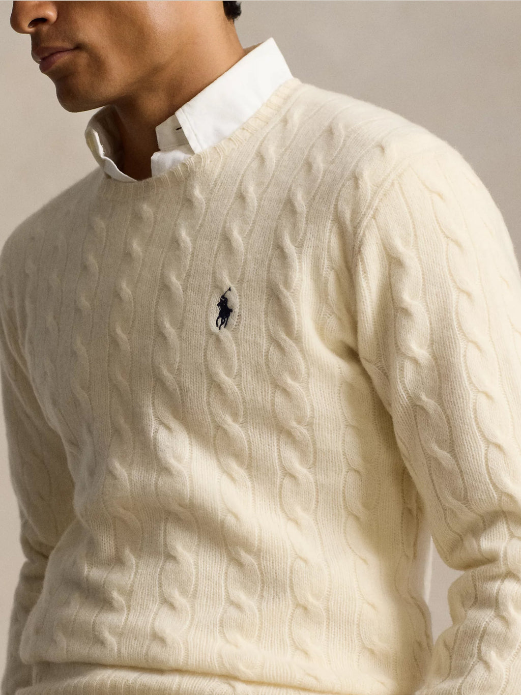 2026 New Arrival Maglia in Lana e Cashmere a Trecce Crema