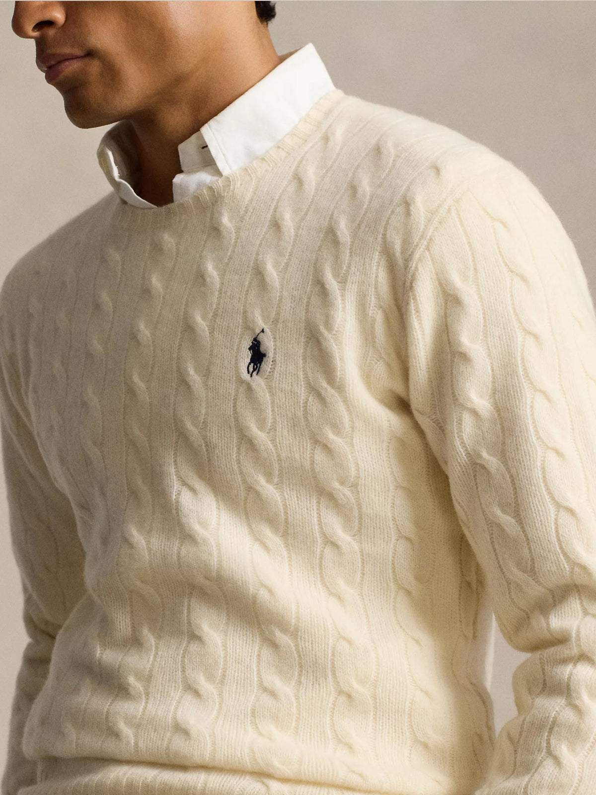2026 New Arrival Maglia in Lana e Cashmere a Trecce Crema