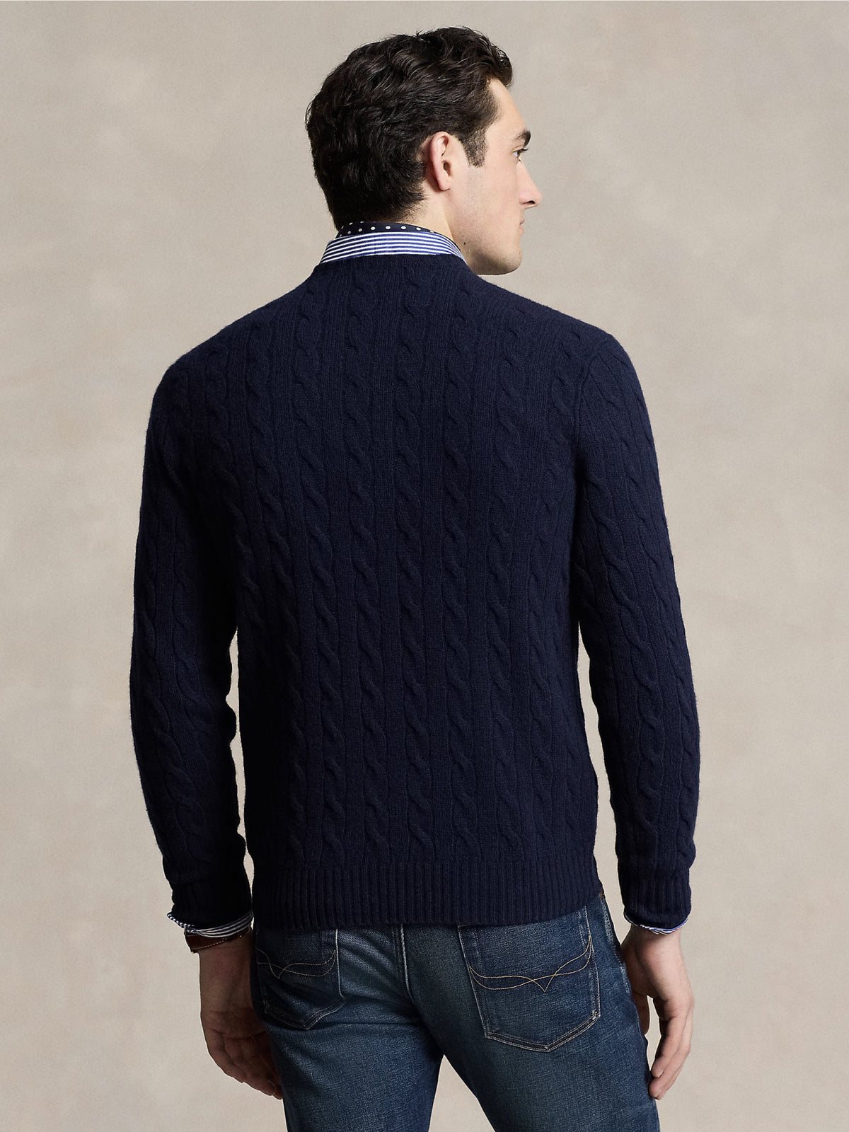 2026 New Arrival Maglia in Misto Cashmere a Trecce Blu
