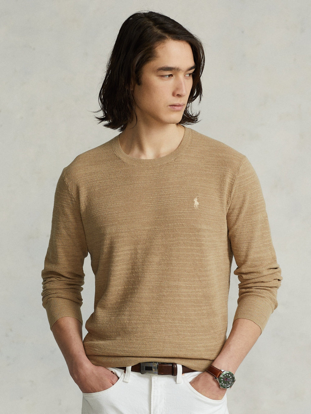 2026 New Arrival Maglia in Lino e Cotone Khaki