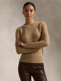 2026 New Arrival Maglia a Trecce in Misto Cashmere Cammello