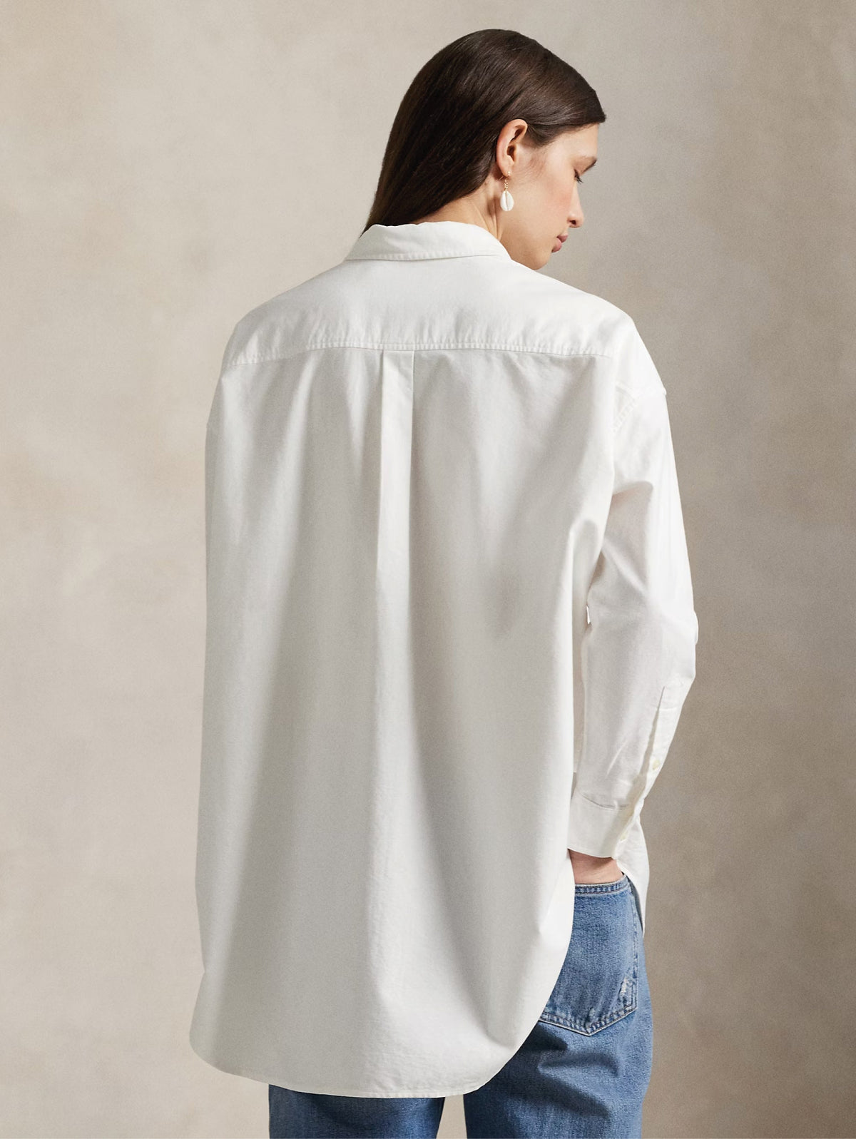 2026 New Arrival Camicia Big Fit in Cotone Oxford Bianco