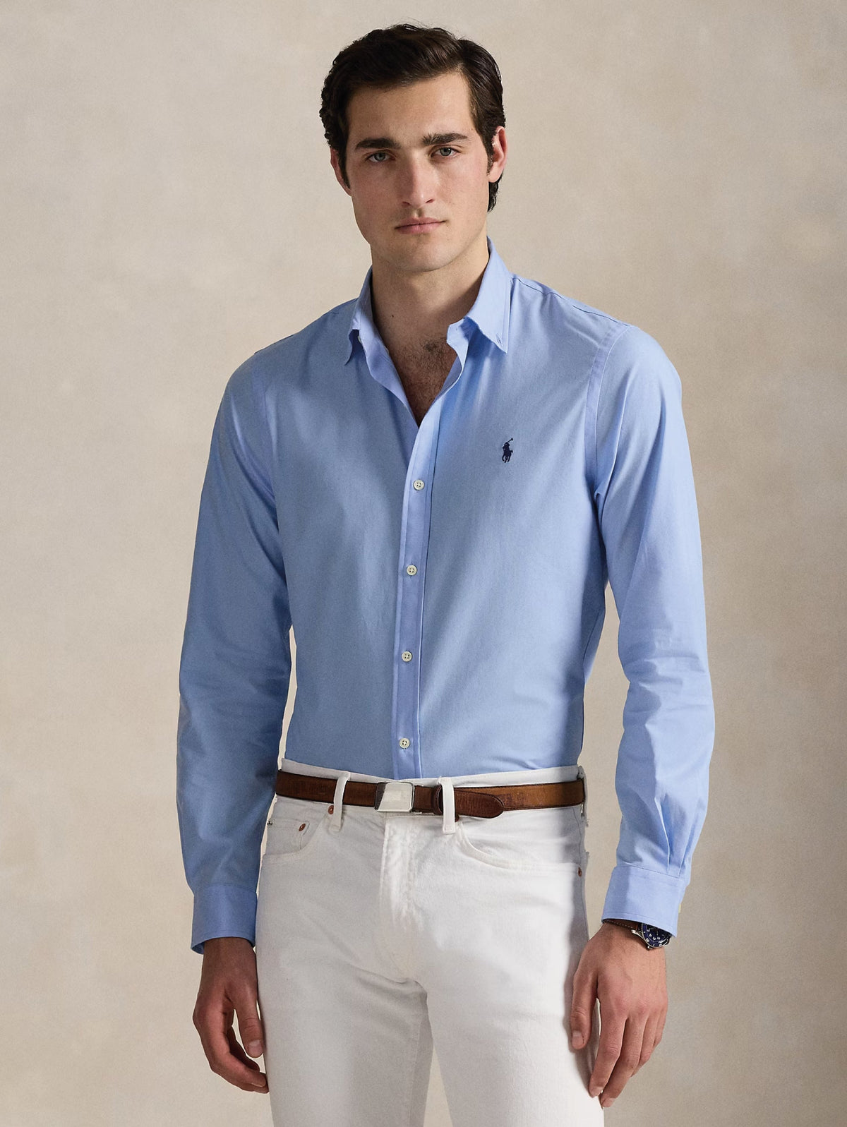 2026 New Arrival Camicia Slim Fit in Cotone Traspirante Blu