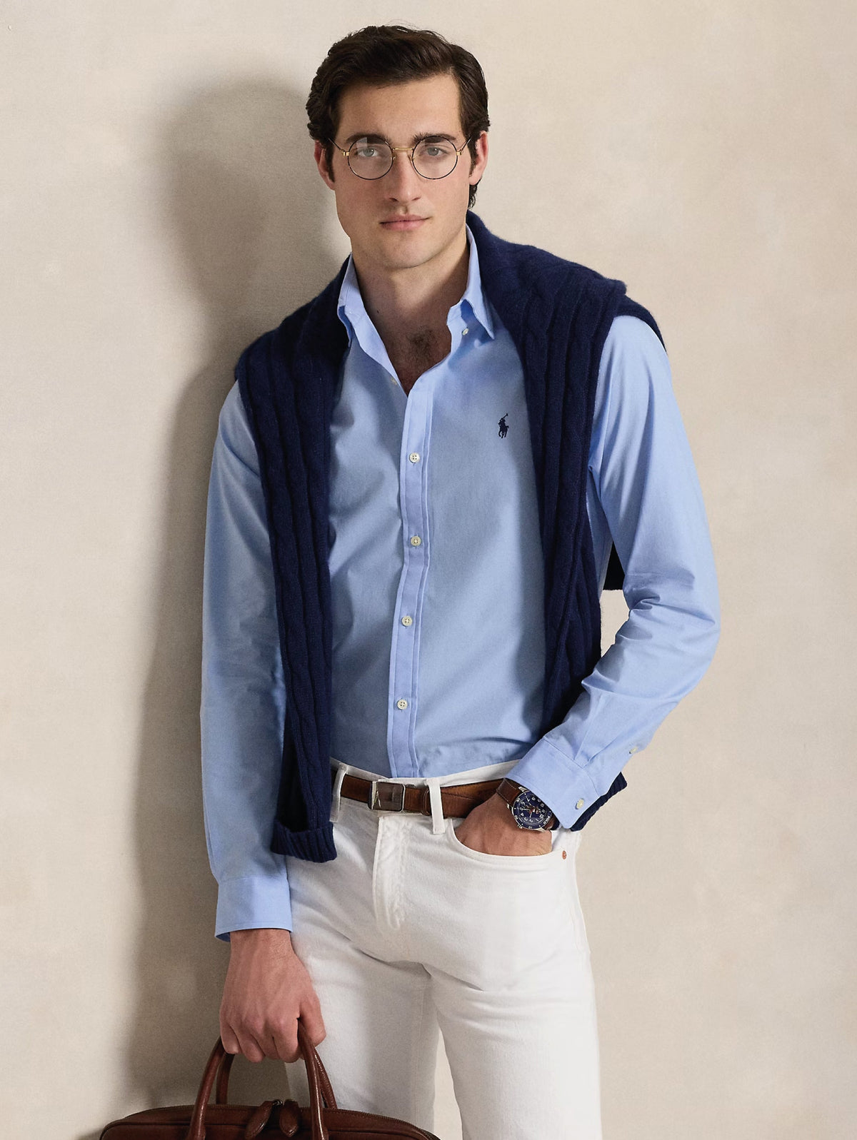 2026 New Arrival Camicia Slim Fit in Cotone Traspirante Blu