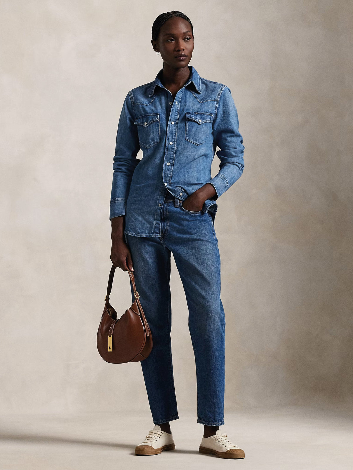 2026 New Arrival Camicia Western in Denim Blu