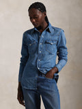 2026 New Arrival Camicia Western in Denim Blu
