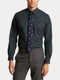 2026 New Arrival Camicia in Check Scozzese Verde/Blu