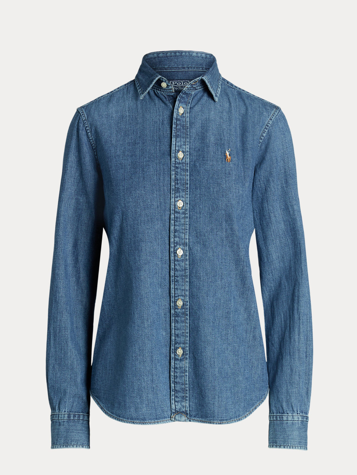 2026 New Arrival Camicia in Twill di Cotone Denim Blu