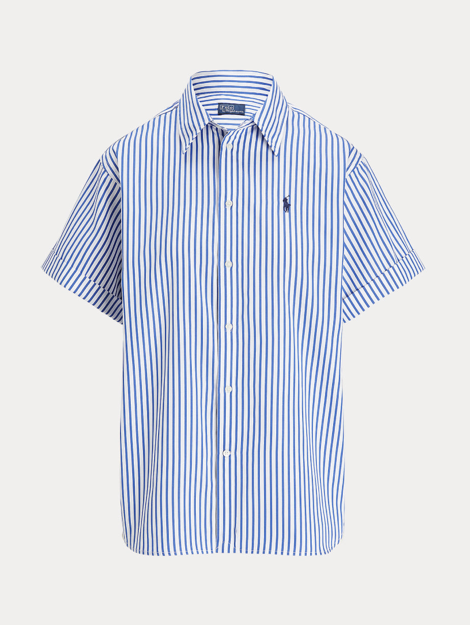 2026 New Arrival Camicia Maniche Corte a Righe Bianco/Blu
