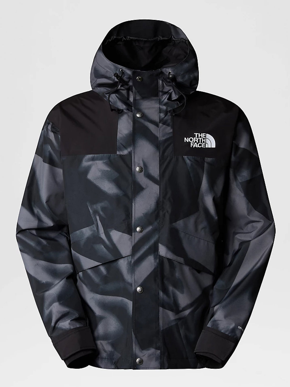 2026 New Arrival Giacca con Cappuccio Retro Mountain Stampa Grigio