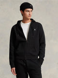 2026 New Arrival Felpa con Cappuccio e Zip  in Maglia Doppia Nero