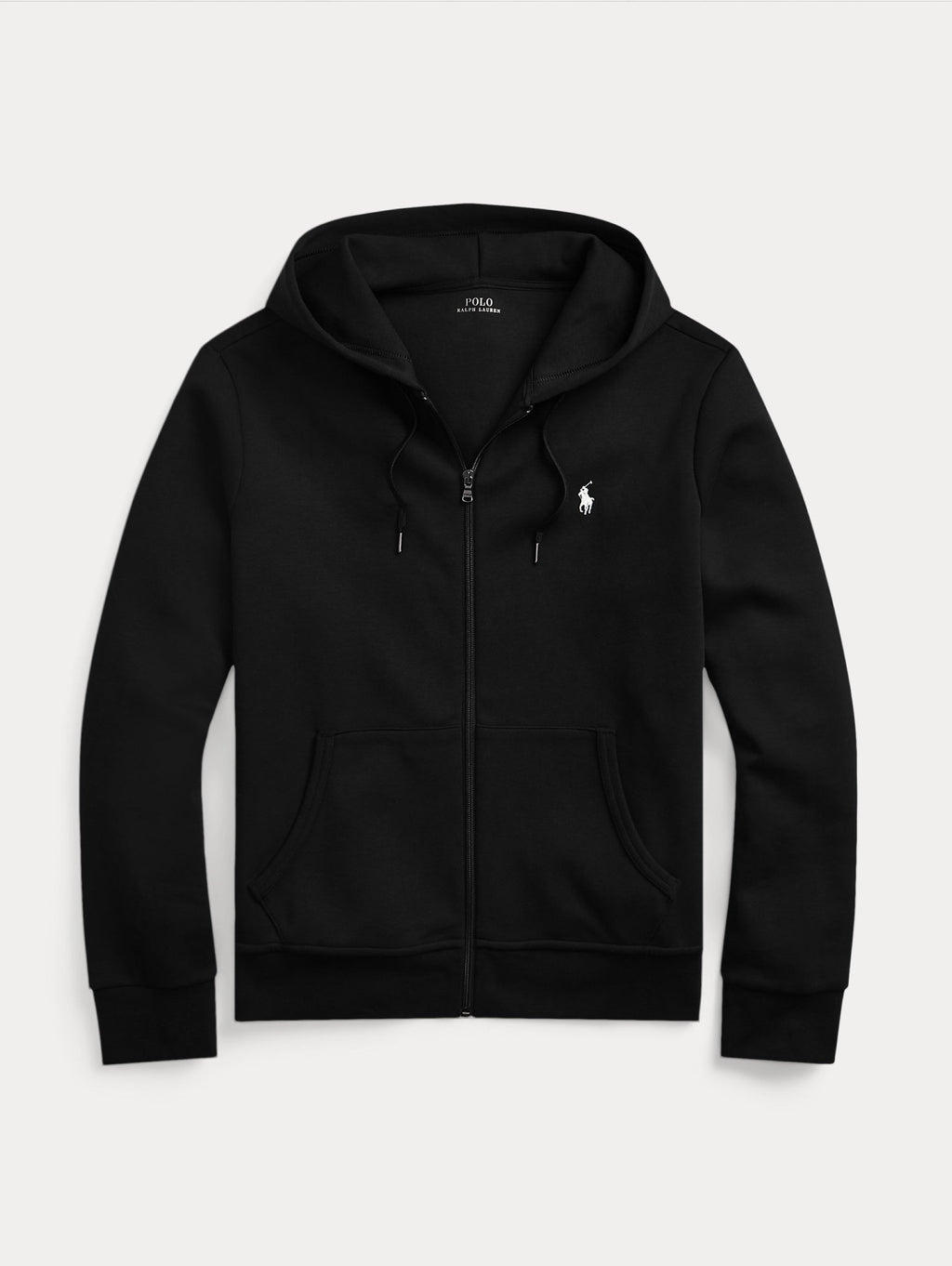 2026 New Arrival Felpa con Cappuccio e Zip  in Maglia Doppia Nero