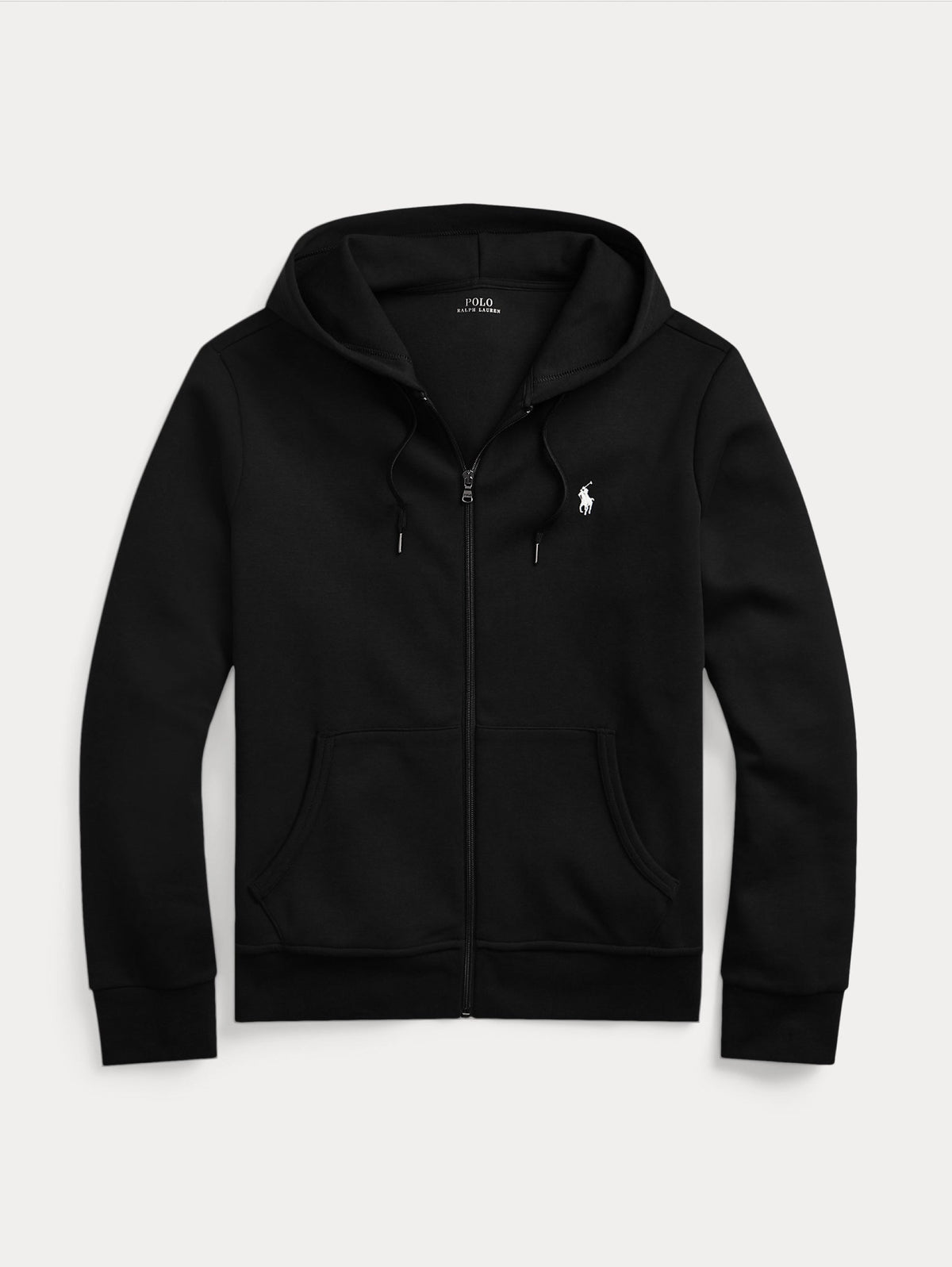 2026 New Arrival Felpa con Cappuccio e Zip  in Maglia Doppia Nero