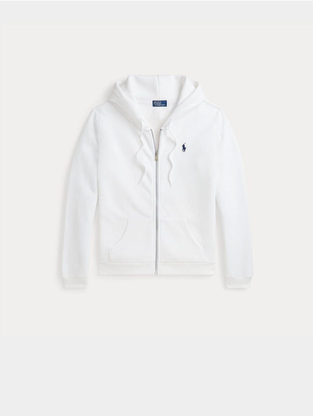 2026 New Arrival Felpa Full Zip con Cappuccio Bianco