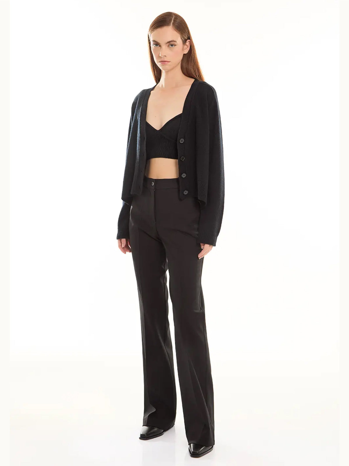 2026 New Arrival Cardigan in Lana e Cashmere Nero