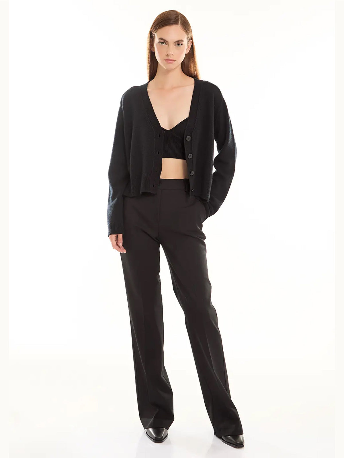 2026 New Arrival Cardigan in Lana e Cashmere Nero