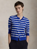 2026 New Arrival Cardigan a Righe Blu/Bianco