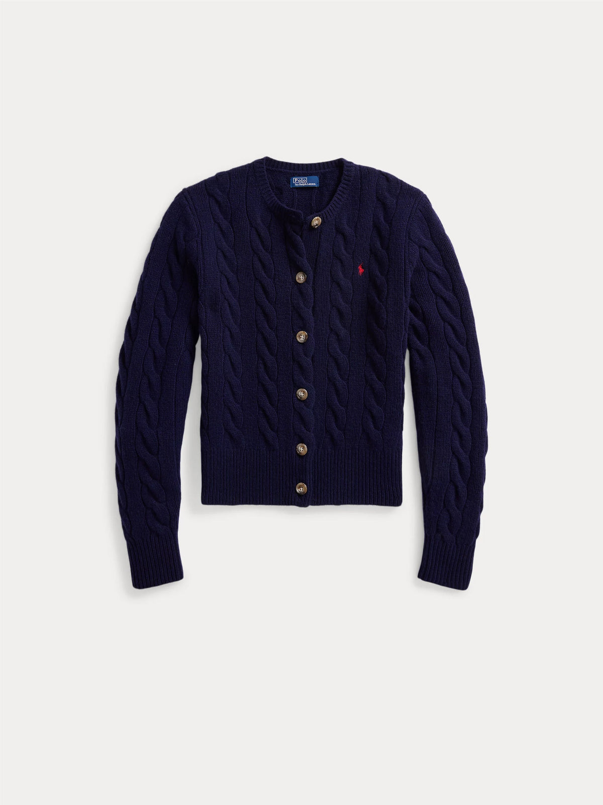 2026 New Arrival Cardigan a Trecce in Misto Cashmere Blu