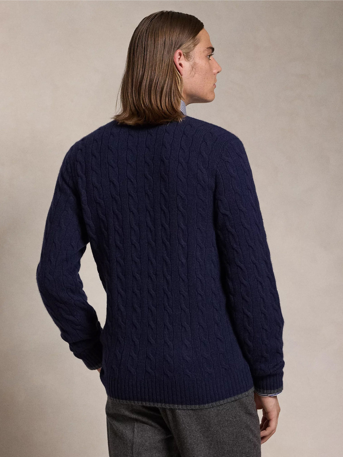 2026 New Arrival Cardigan in Lana e Cashmere a Trecce Blu