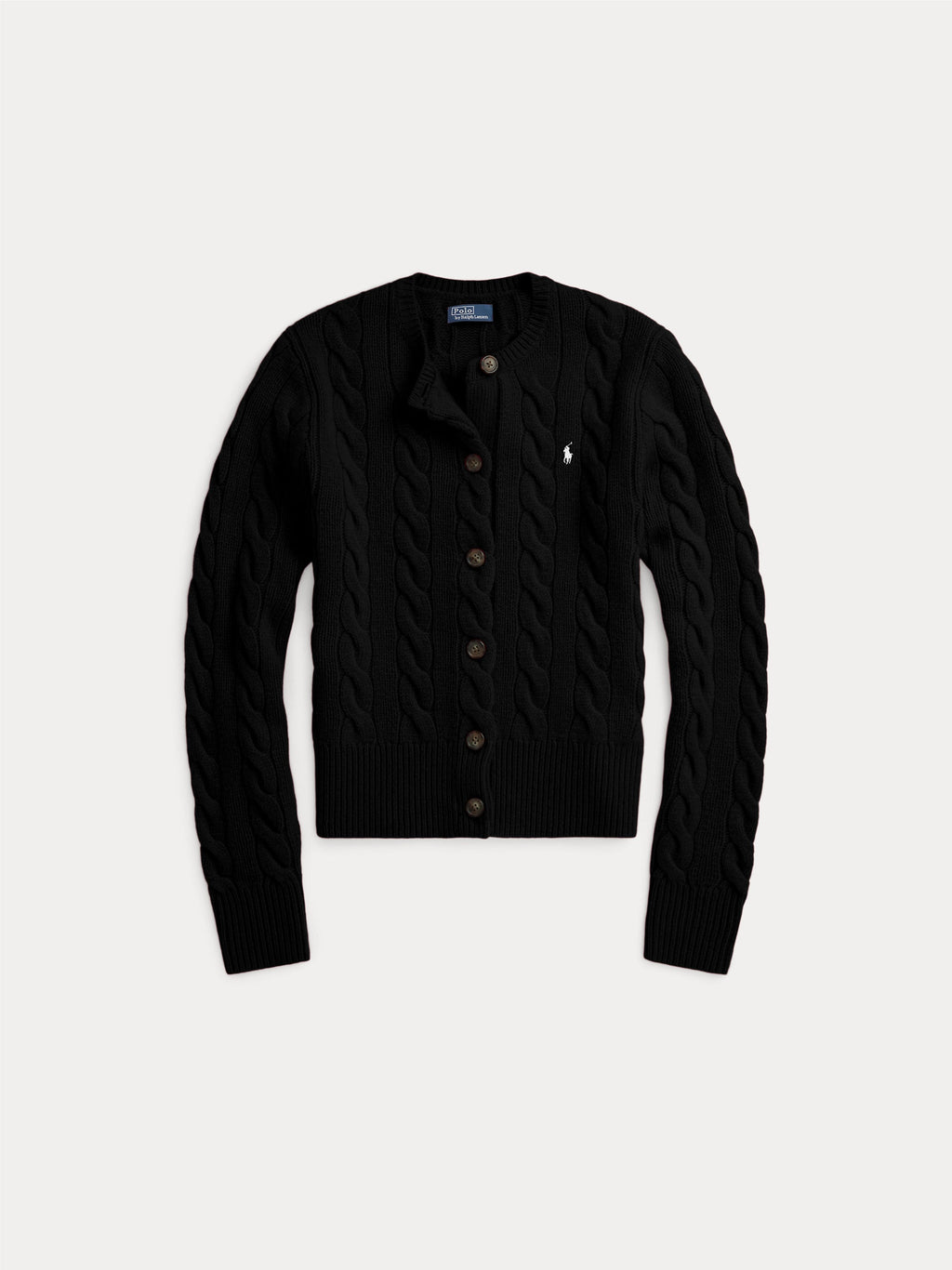 2026 New Arrival Cardigan a Trecce in Misto Cashmere Nero