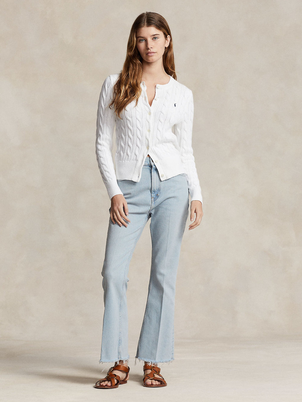 2026 New Arrival Cardigan a Trecce Bianco