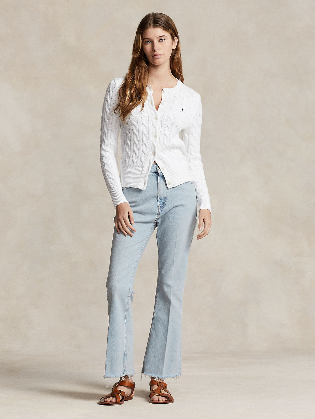 2026 New Arrival Cardigan a Trecce Bianco