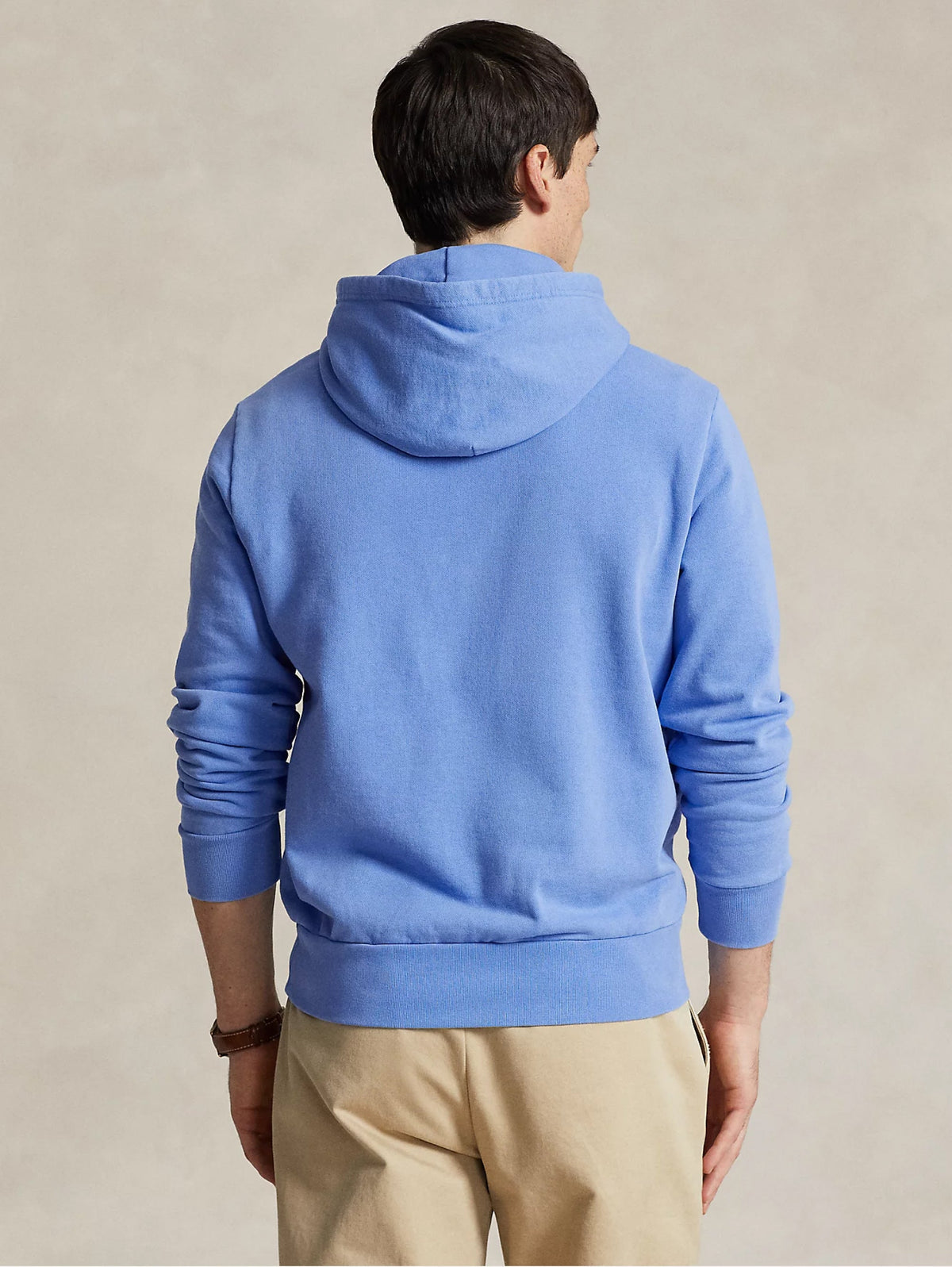 2026 New Arrival Felpa con Cappuccio in Spugna Loopback Celeste