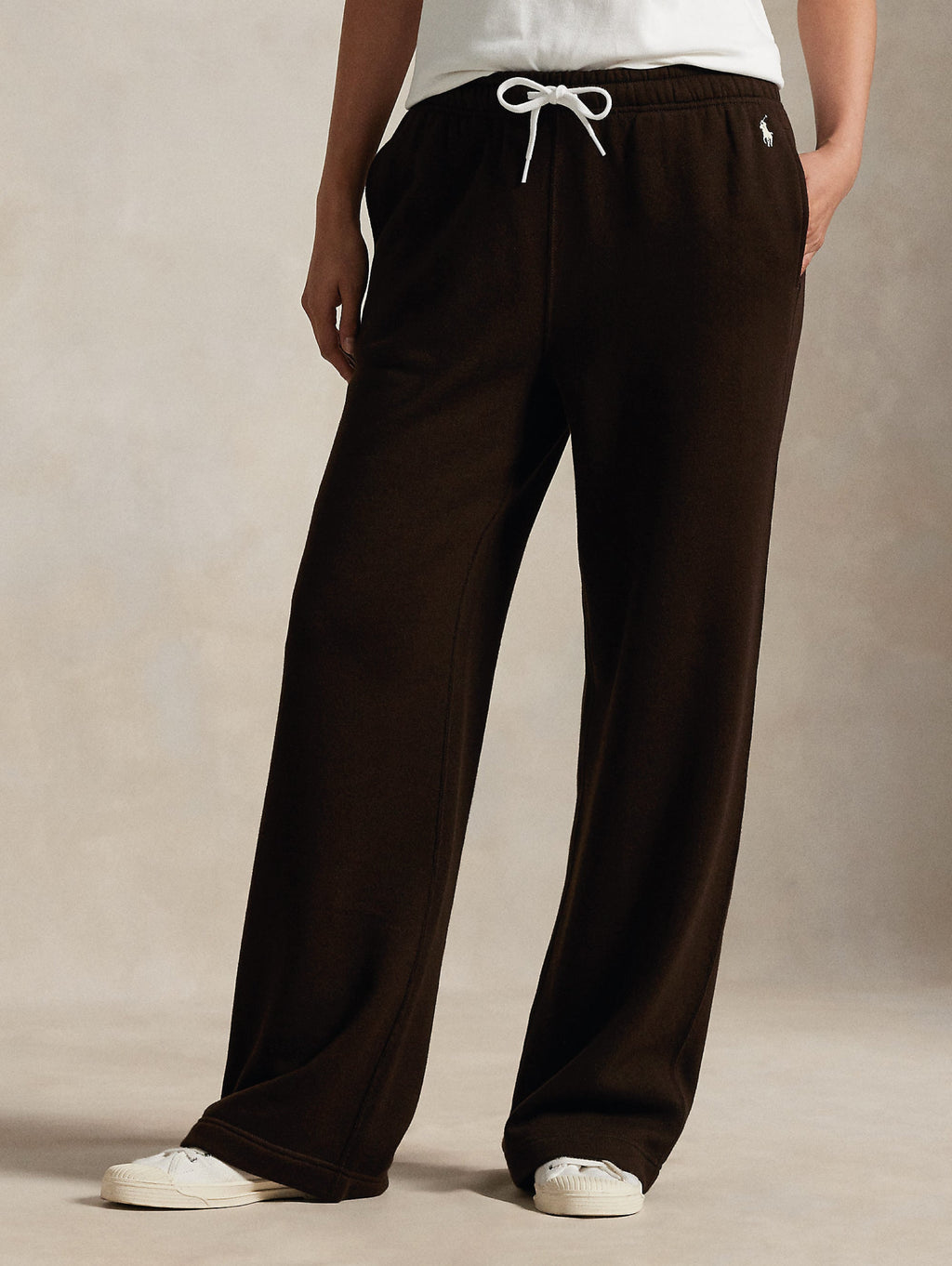 2026 New Arrival Pantaloni Gamba Ampia in Felpa Marroni