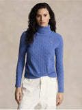 2026 New Arrival Maglia con Collo Alto a Trecce Blu