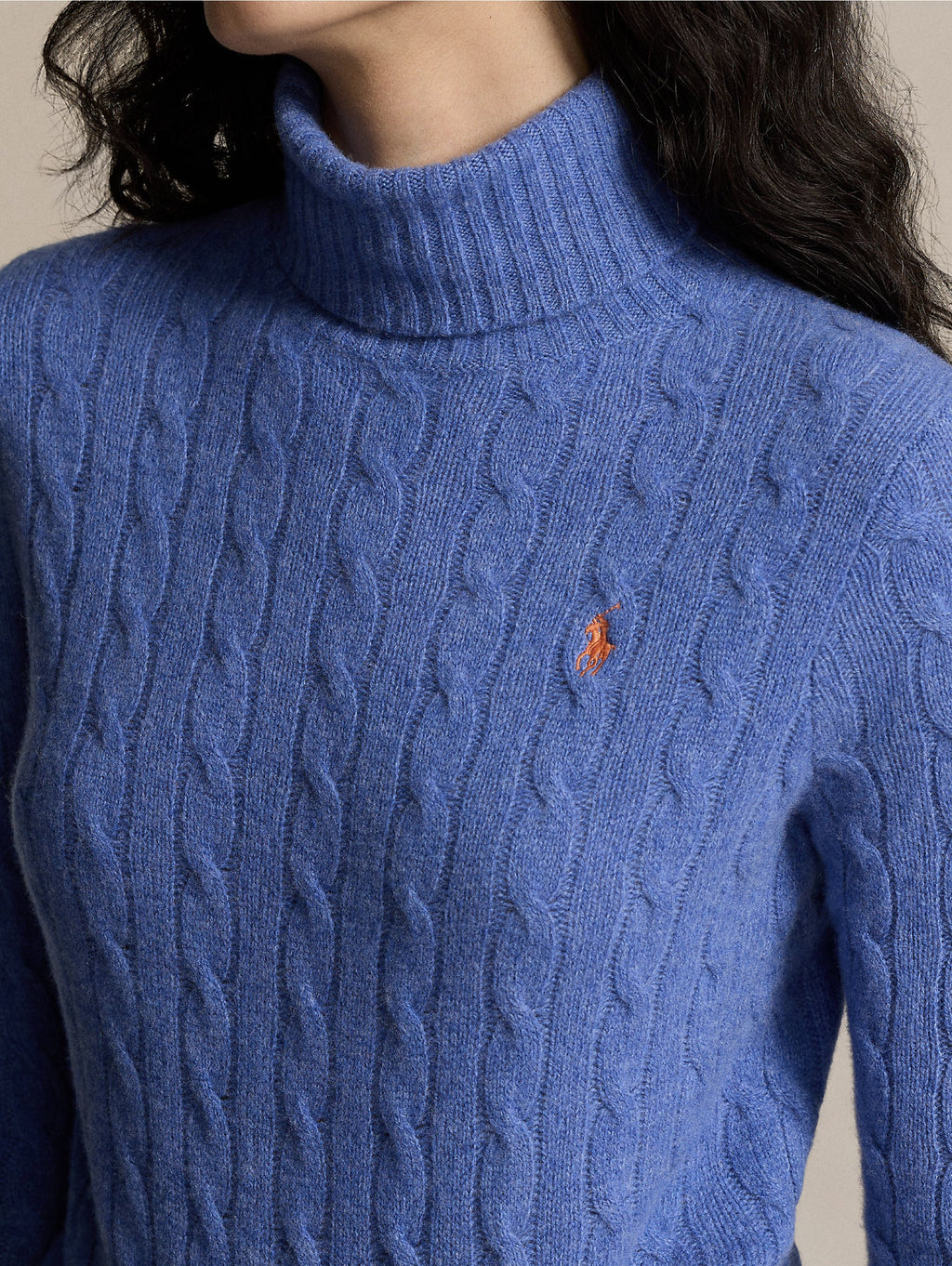 2026 New Arrival Maglia con Collo Alto a Trecce Blu