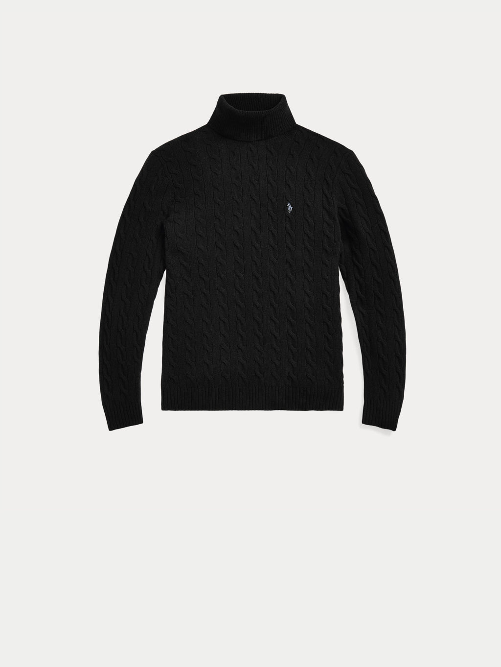 2026 New Arrival Maglia Collo Alto a Trecce Nero