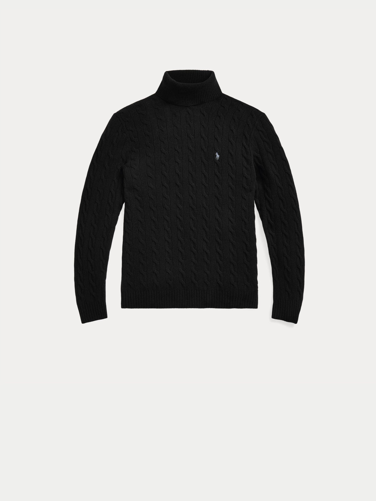 2026 New Arrival Maglia Collo Alto a Trecce Nero