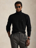 2026 New Arrival Maglia Collo Alto a Trecce Nero