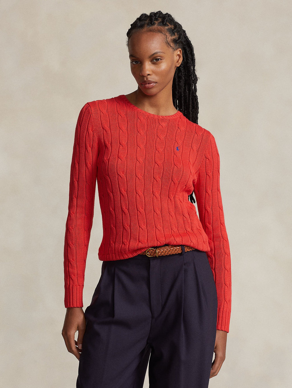 2026 New Arrival Maglia a Trecce in Cotone Ibisco