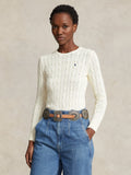 2026 New Arrival Maglia a Trecce in Cotone Crema