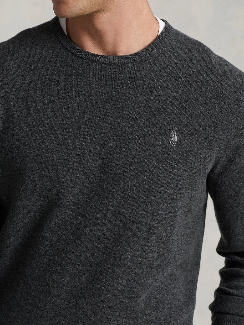 2026 New Arrival Maglia Girocollo in Lana Grigio Scuro