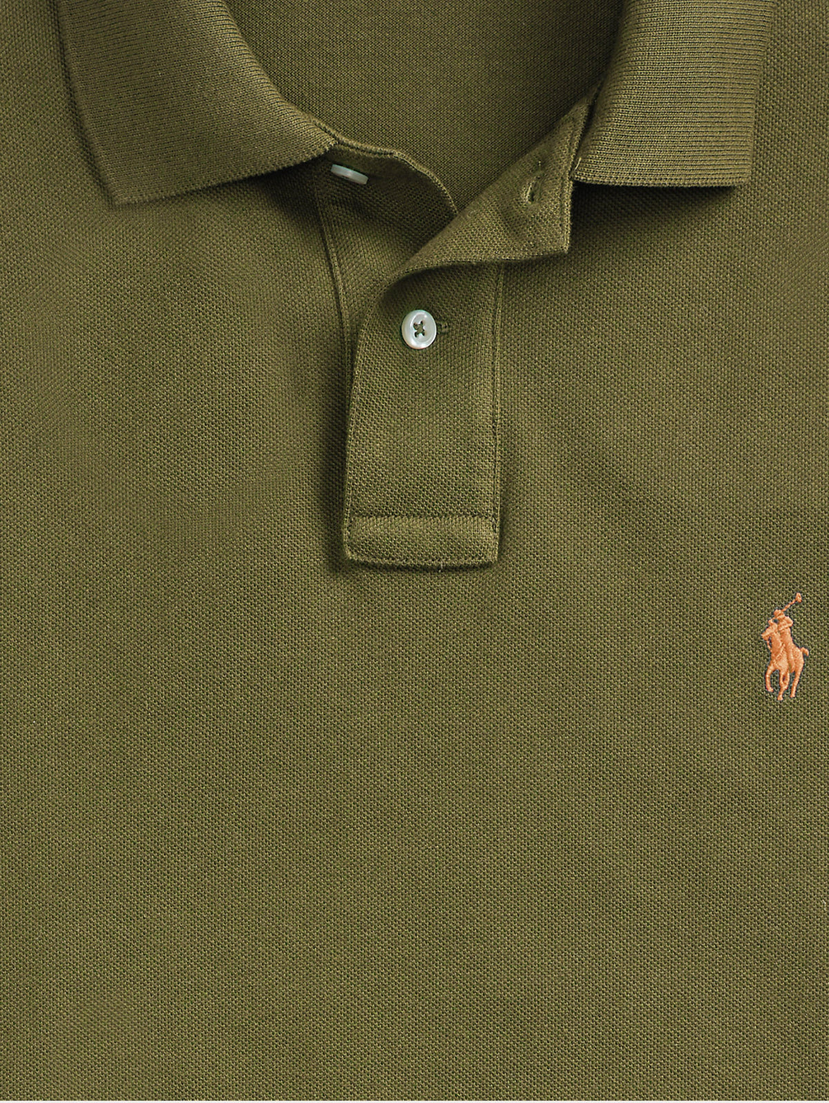 2026 New Arrival Polo in Piquet Slim Fit Verde Militare