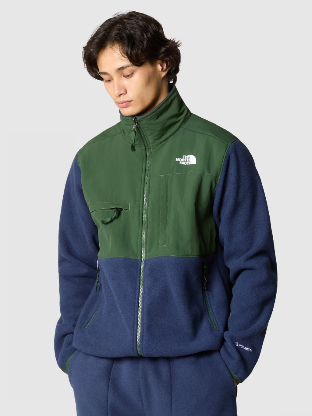 2026 New Arrival Giacca Denali in Pile Polartec Riciclato Verde/Blu