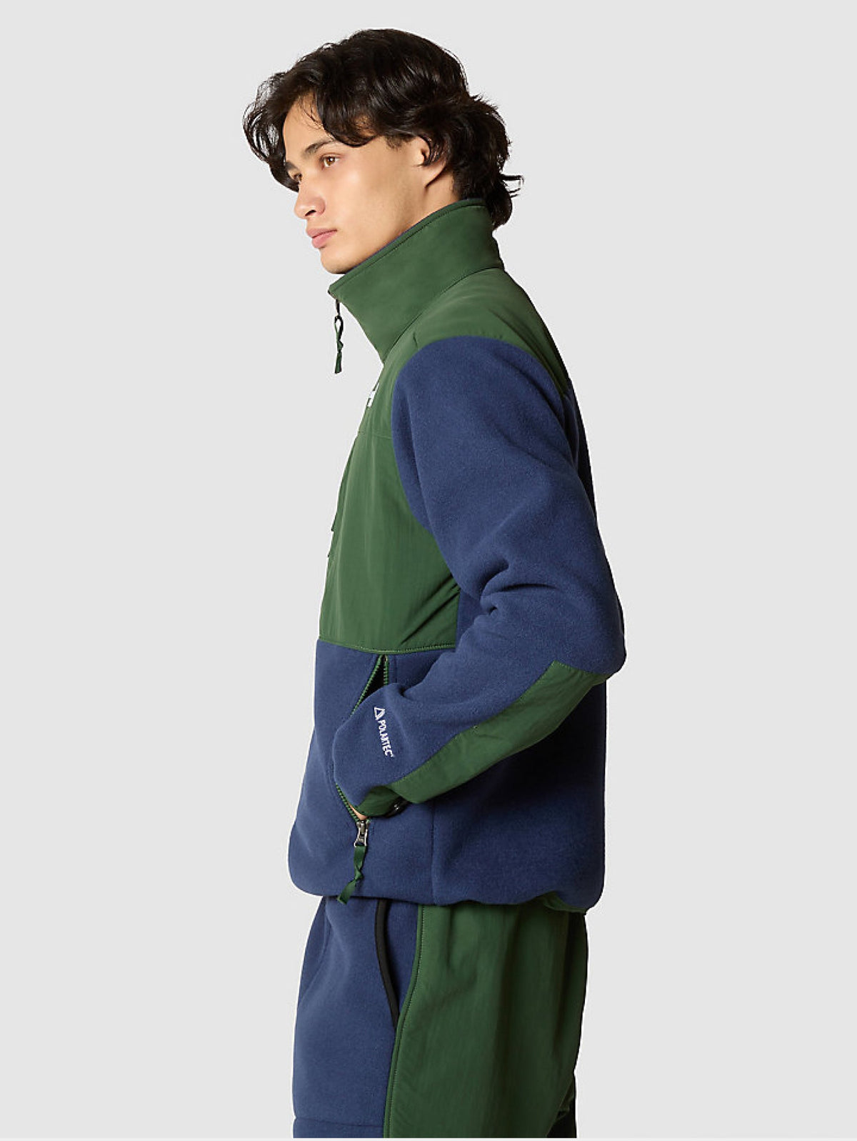 2026 New Arrival Giacca Denali in Pile Polartec Riciclato Verde/Blu