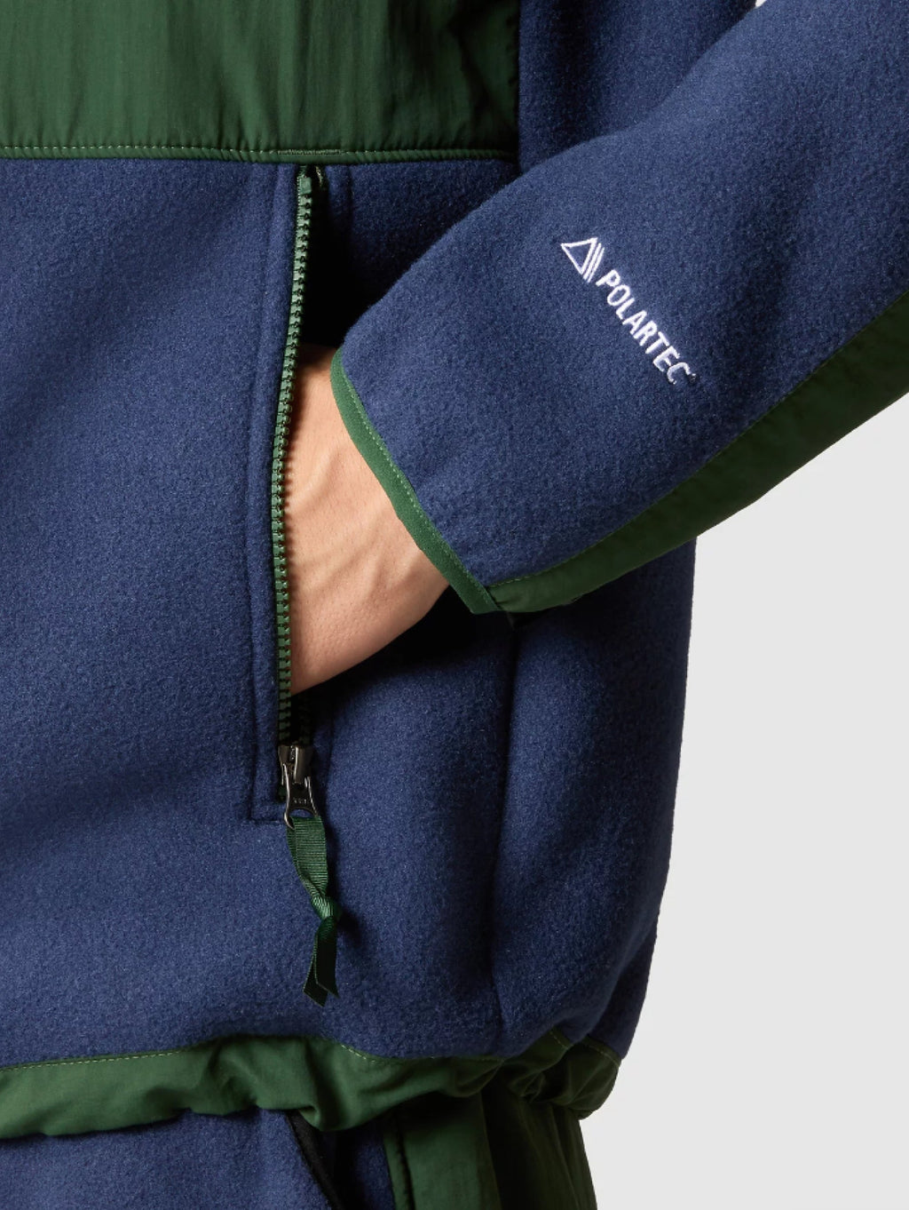 2026 New Arrival Giacca Denali in Pile Polartec Riciclato Verde/Blu