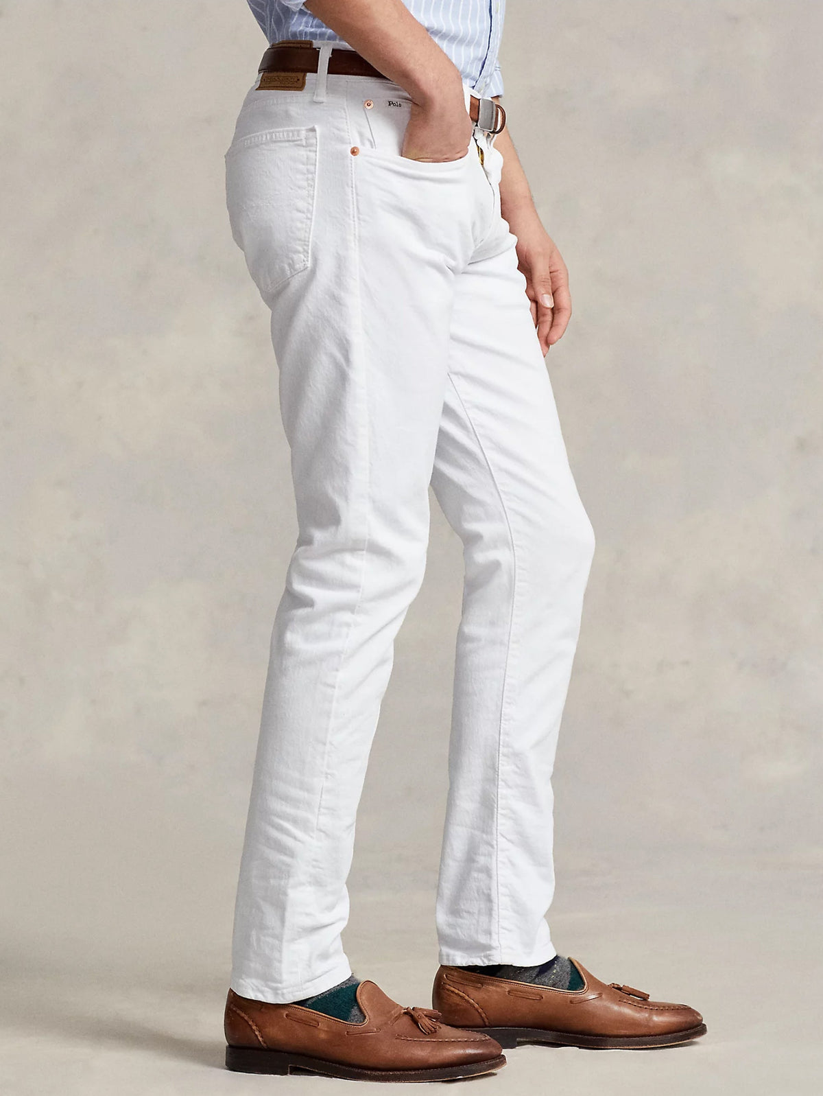 2026 New Arrival Jeans Sullivan in Cotone Bull Slim Fit Bianco