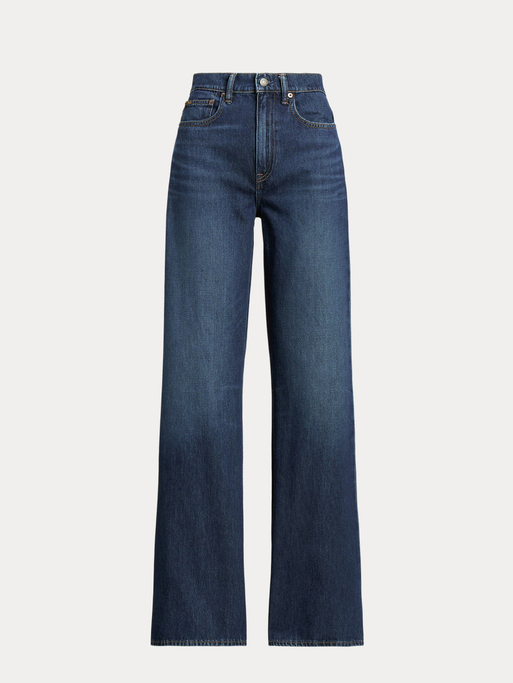 2026 New Arrival Jeans a Zampa con Vita Alta Blu Medio