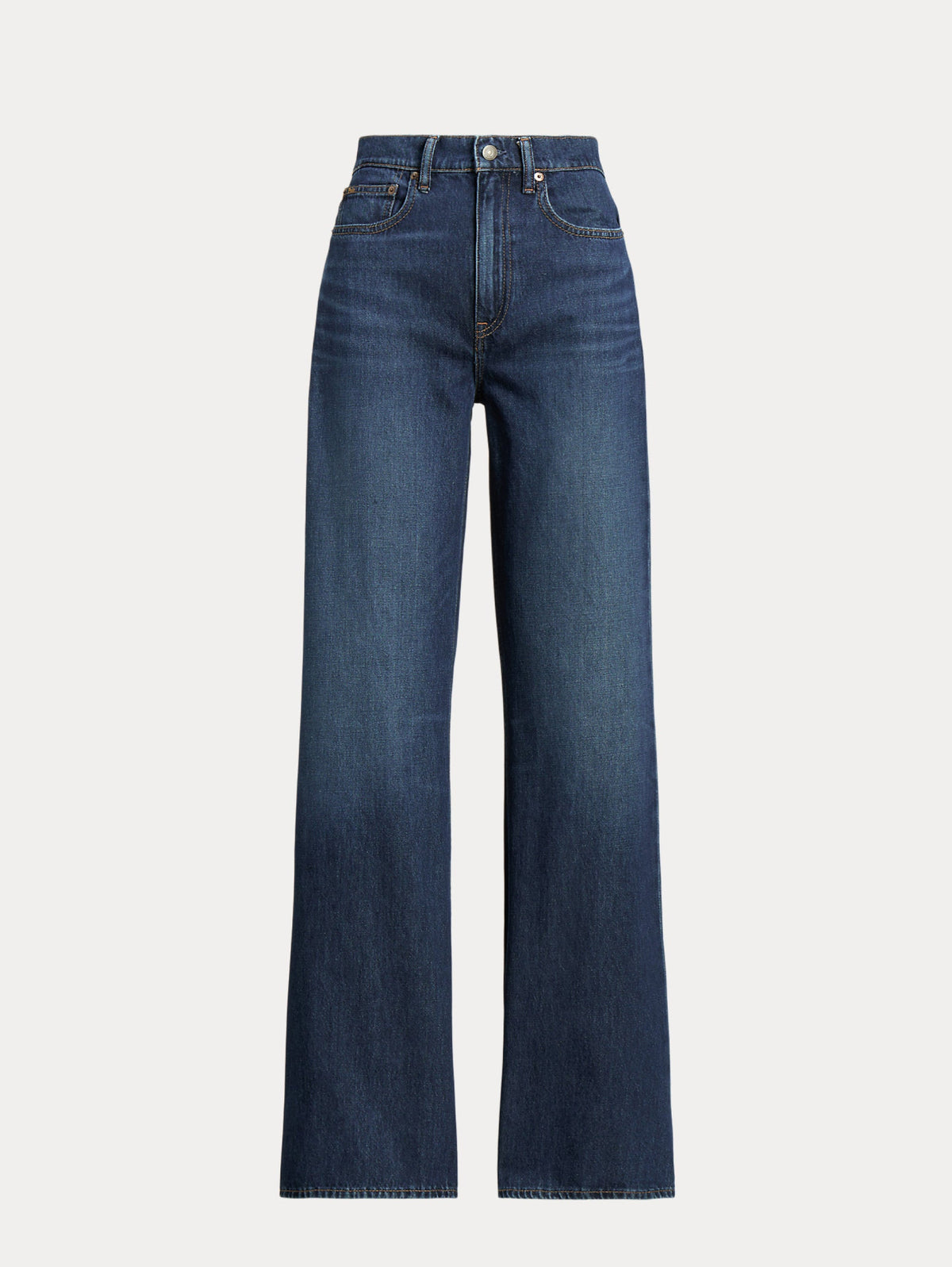 2026 New Arrival Jeans a Zampa con Vita Alta Blu Medio