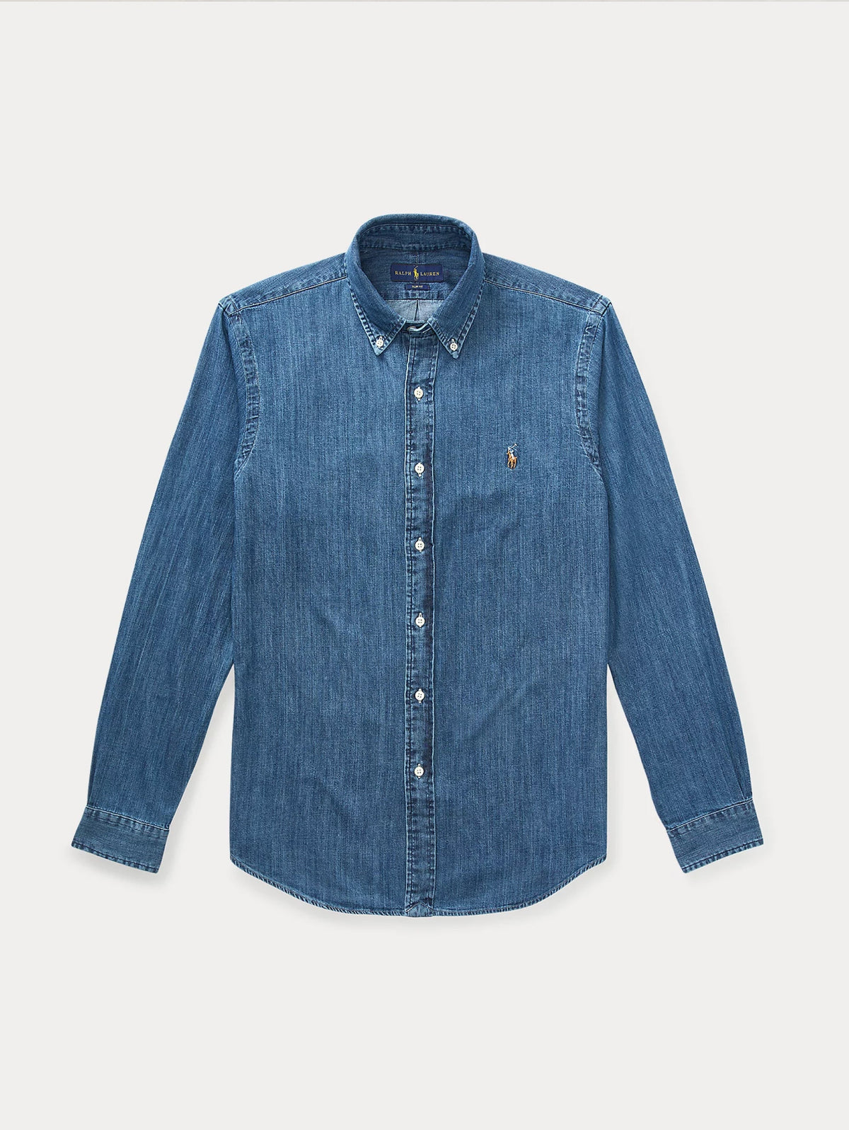 2026 New Arrival Camicia in Denim Slim Fit Blu