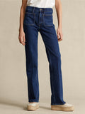 2026 New Arrival Jeans Gamba Larga Svasata Blu